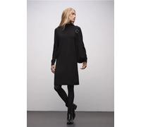 Street One Frauen Turtleneck Strickkleid in Schwarz, Gr: 34