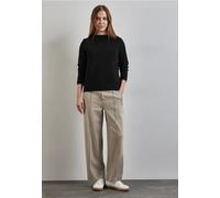 Street One Frauen Turtleneck Struktur-Shirt in Schwarz, Gr: 34