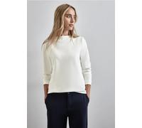Street One Frauen Turtleneck Struktur-Shirt in Weiß, Gr: 46