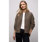 Street One Two-Tone Strukturjacke Darkest Brown 46
