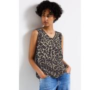 Street One Frauen V-Neck Leo Blusentop in Schwarz, Gr: 36