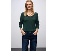 Street One Frauen V-Neck Pullover in Grün, Gr: 46