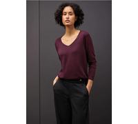 Street One Frauen V-Neck Pullover in Rot, Gr: 40
