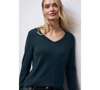 Street One Frauen V-Neck Pullover in Türkis, Gr: 40