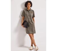 Street One - Velours Blusenkleid braun - Gr. - 44