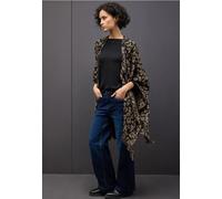 Street One Frauen Wendbares Leo Cape in Schwarz, Gr: One size