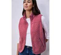 Street One Frauen Weste aus Teddy-Material mit Zipper in Pink, Gr: 42