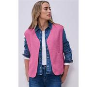 Street One Frauen Weste mit V-Neck aus Teddy-Material in Rosa, Gr: 38