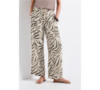 STREET ONE Damen A379436 Wide Leg Crepe Hose, Tumbled Beige, 44W / 30L