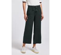 Stoffhose STREET ONE, Damen, Gr. 36, Länge 26, pine grove grün, Stoff, 100% Viskose, unifarben, casual, weit lang, Hosen, High Waist (60041038-36) pine grove grün