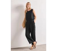 Street One Frauen Wide Leg Jumpsuit im Strukturmix in Schwarz, Gr: 36