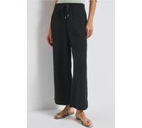 STREET ONE Damen A378974 Wide Leg Musselin Hose, Pine Grove Green, 36W / 26L