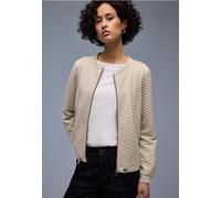 Street One Frauen Zipper Jacke mit Struktur in Beige, Gr: 34