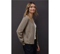 Street One Frauen Zipper Jacke mit Struktur in Braun, Gr: 36