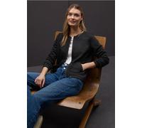 Street One Frauen Zipper Jacke mit Struktur in Schwarz, Gr: 36