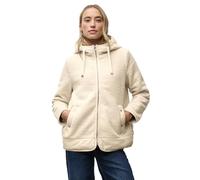 Fellimitatjacke STREET ONE, Damen, Gr. 42, pastel sand, Stoff, Teddy Obermaterial: 100% Polyester; Softshell-Details: 100% Polyester; Futter: 100% Polyamid, unifarben, normal normal, ohne Ausschnitt, 