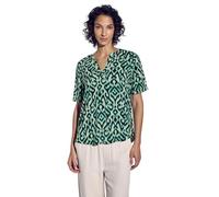 STREET ONE Damen A345540 Gemusterte Bluse, Hunter Green, 46