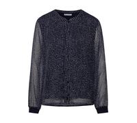 Street One - Gemusterte Chiffon Bluse blau - Gr. - 40