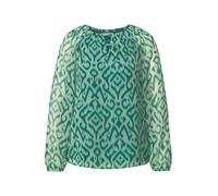 Street One - Gemusterte Chiffon-Bluse grün - Gr. - 34