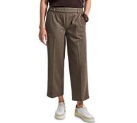 Stoffhose STREET ONE, Damen, Gr. 46, Länge 26, braun (bark braun), Stoff, 70% Polyester, 24% Viskose, 3% Elasthan, 3% Polyamid, unifarben, straight fit 7/8-Länge, Hosen, High Waist (73386641-46) bark 