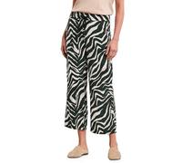 Street One Stoffhose Style Emee Damen gemustert Wide Leg Pine Grove Grün Gr. 34/26