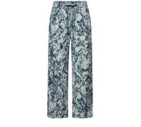 Street One - Gemusterte Wide Leg Hose blau - Gr. - 34/26