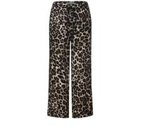 Street One - Gemusterte Wide Leg Hose schwarz - Gr. - 36/26