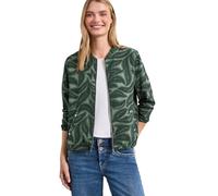 Blouson STREET ONE, Damen, Gr. 36, deep bound grün, Stoff, 90% Polyester, 10% Elasthan, gemustert, regular fit normal, Rundhals, elastischer Bund, Jacken Blouson, aus softem Materialmix (32202061-36) 