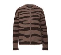 Street One Frauen Gemusterter Cardigan in Braun, Gr: 40