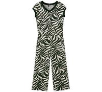 Street One - Gemusterter Jumpsuit grün - Gr. - 28