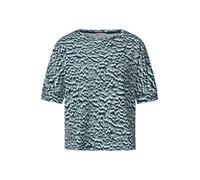 Street One - Gemustertes Batwing Shirt blau - Gr. - 36
