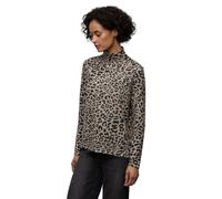 Street One Frauen Gemustertes Rollkragenshirt in Beige, Gr: 36