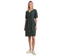 Sommerkleid STREET ONE, Damen, Gr. 46, N-Gr, deep bound grün, Jersey, Obermaterial: 80% Viskose, 20% Nylon, bedruckt, geblümt, normal kniefrei, Rundhals, elastischer Bund, Kleider Sommerkleid, Sommerk