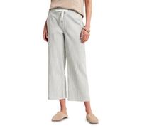 Stoffhose STREET ONE "Style Emee", Damen, Gr. 34, Länge 26, sanftes weiß, Web, Obermaterial: 57% Baumwolle, 42% Polyester, 1% Elasthan. Futter: 100% Polyester, gestreift, loose fit knöchelfrei, Hosen