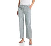 Street One Frauen Gestreifte Jeans in Blau, Gr: 29