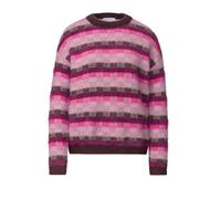 Street One - Gestreifter Jacquard-Pulli rot - Gr. - 34