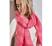 STREET ONE Damen A572748 Gestreifter Plissée-Schal, Sugar Coral, A