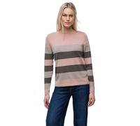 Street One Frauen Gestreifter Pullover in Rosa, Gr: 34
