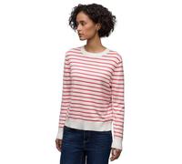 Street One Damen Pullover Gestreift Weiß Größe 42