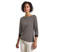 Gestreiftes Basic Shirt Blau 40