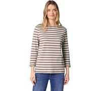 Street One Frauen Gestreiftes Shirt in Braun, Gr: 40