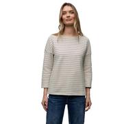 Street One Frauen Gestreiftes Shirt in Weiß, Gr: 44