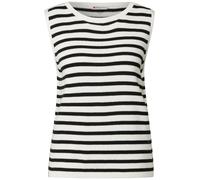 Street One - Gestreiftes Strick-Top schwarz/weiß - Gr. - 36