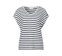 street one studio - Gestreiftes T-Shirt blau/weiß - Gr. - 44