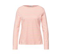 Street One - Gestreiftes T-Shirt pink/weiß/orange - Gr. - 44