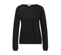 Glitzer Strick-Look Shirt Schwarz 40