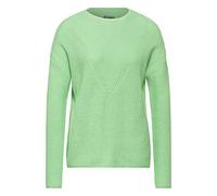 Street One Grobstrickpullover mit Stehkragen und Rippmix