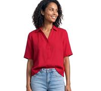 Hemdbluse STREET ONE, Damen, Gr. 38, salsa rot, Web, 100% Baumwolle, unifarben, normal normal, eckiger Ausschnitt, breiter Bund, Blusen Hemdbluse, aus reiner Baumwolle (90709954-38) salsa rot