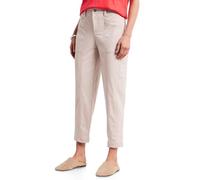 Stoffhose STREET ONE, Damen, Gr. 38, Länge 28, clay sand, Stoff, 58% Viskose, 38% Nylon, 4% Elasthan, unifarben, comfort fit knöchelfrei, Hosen Stoffhose, High Waist (86884418-38) clay sand