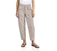 Stoffhose STREET ONE, Damen, Gr. 40, Länge 28, clay sand, Web, 98% Baumwolle, 2% Elasthan, unifarben, comfort fit knöchelfrei, Hosen Stoffhose, im Papertouch (94536017-40) clay sand